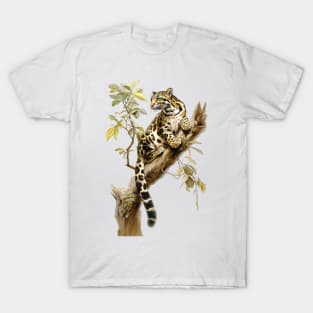 Spotted Elegance: The Clouded Leopard T-Shirt